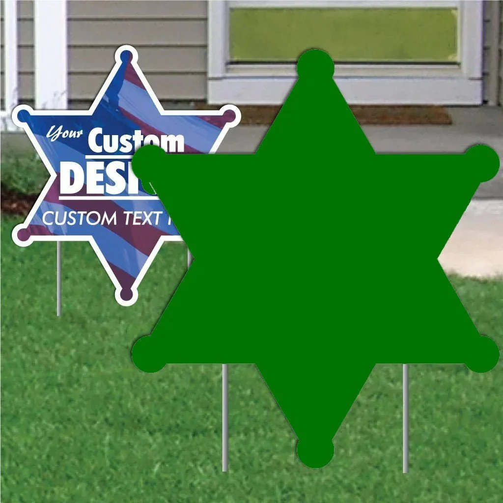 22" Sheriff Star Corrugated Plastic Yard Sign Blank - Image 7