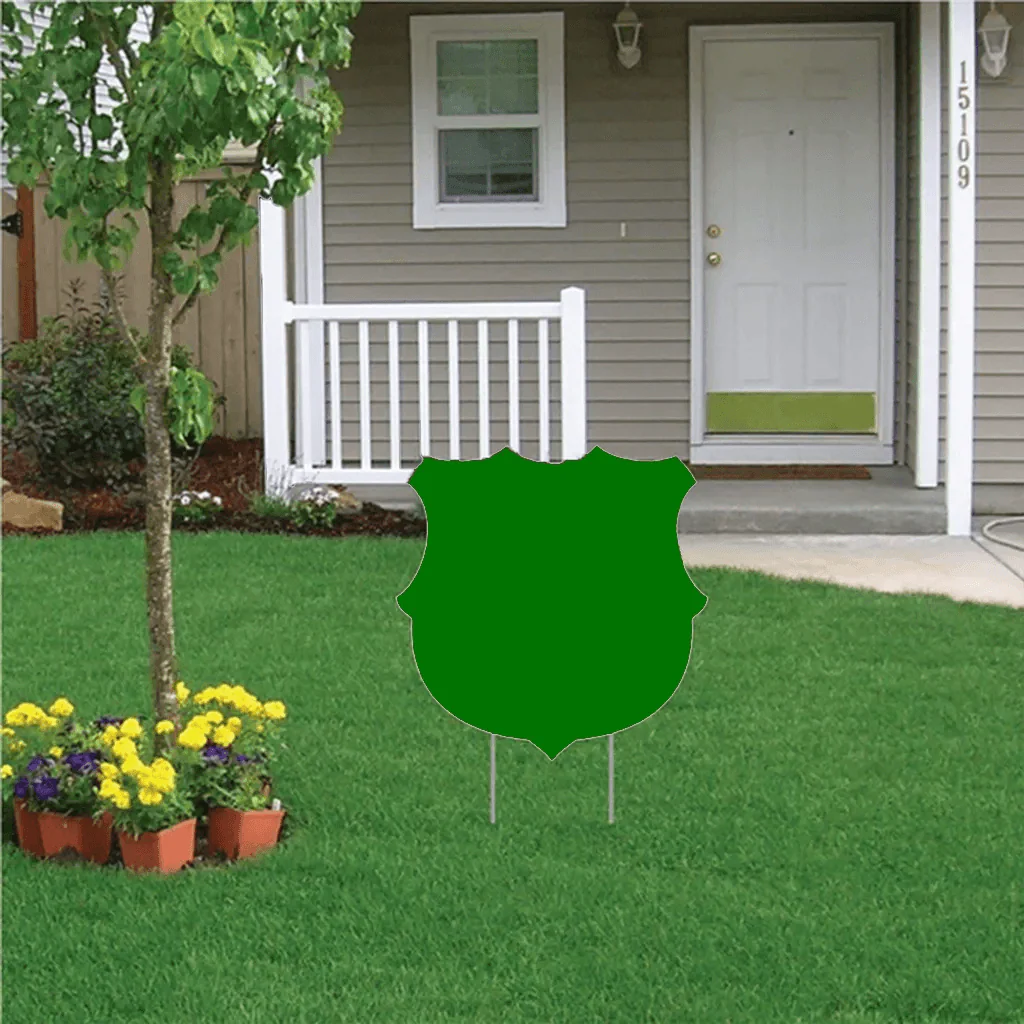 22" Shield Shaped Corrugated Plastic Yard Sign Blank - Image 5