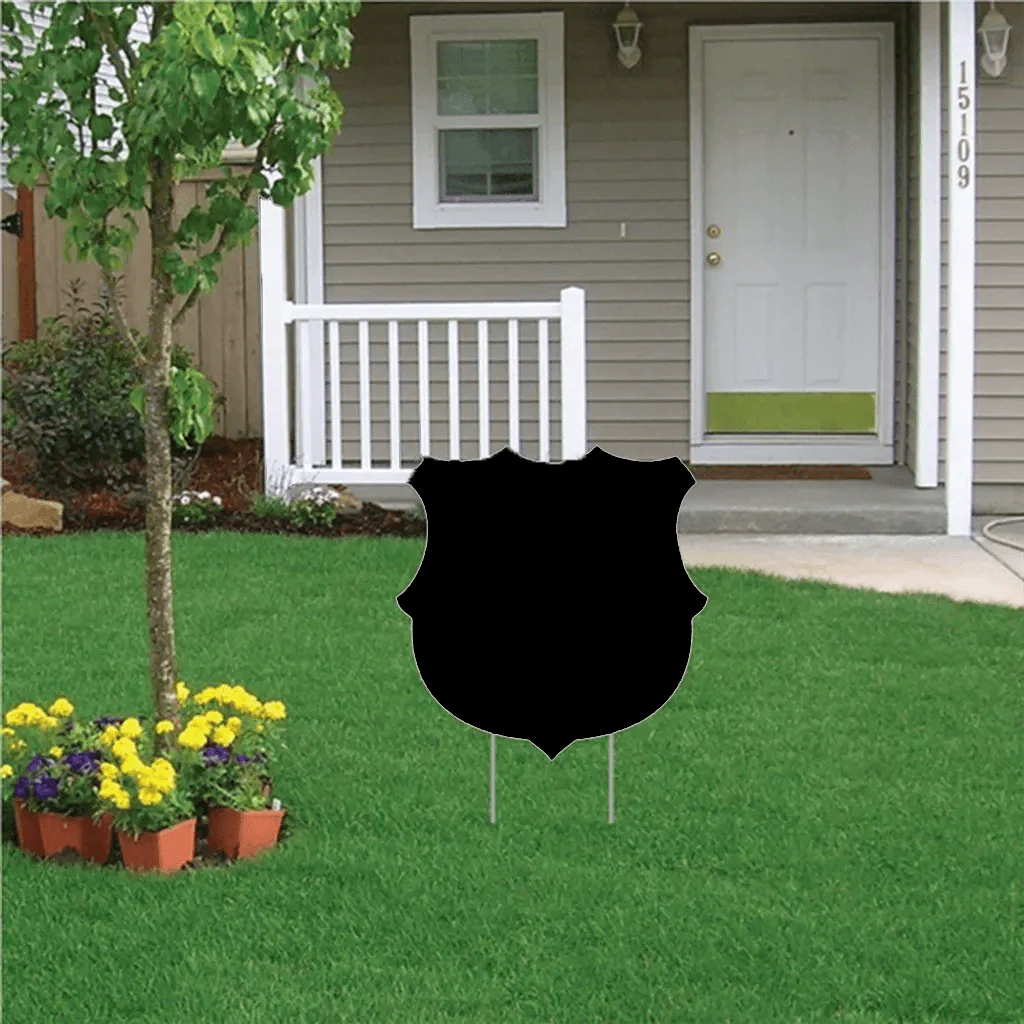 22" Shield Shaped Corrugated Plastic Yard Sign Blank - Image 6
