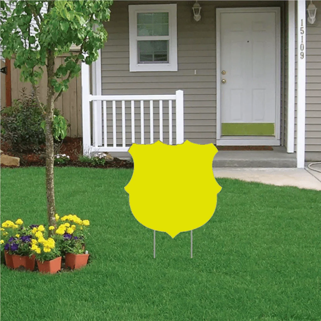 22" Shield Shaped Corrugated Plastic Yard Sign Blank - Image 7