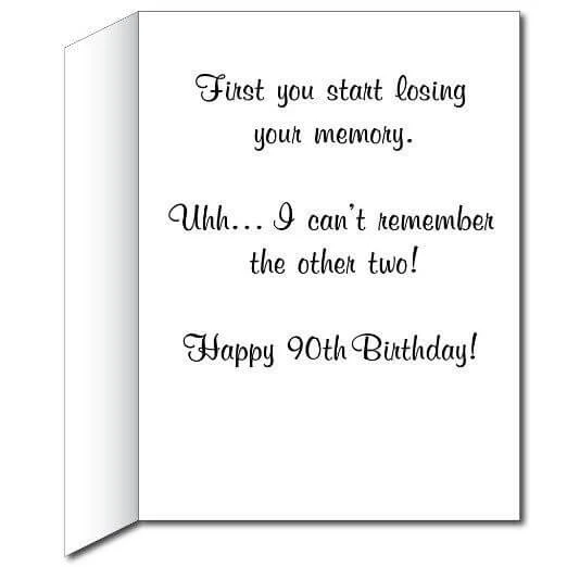 3' Giant 90th Forgetful Cats Birthday Greeting Card - Image 3