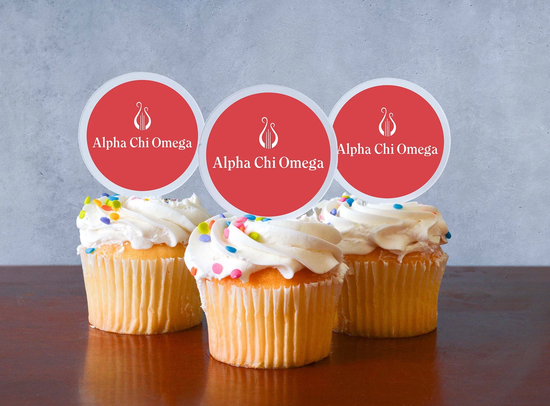 Alpha Chi Omega Cupcake Toppers - Officially Licensed - Image 4