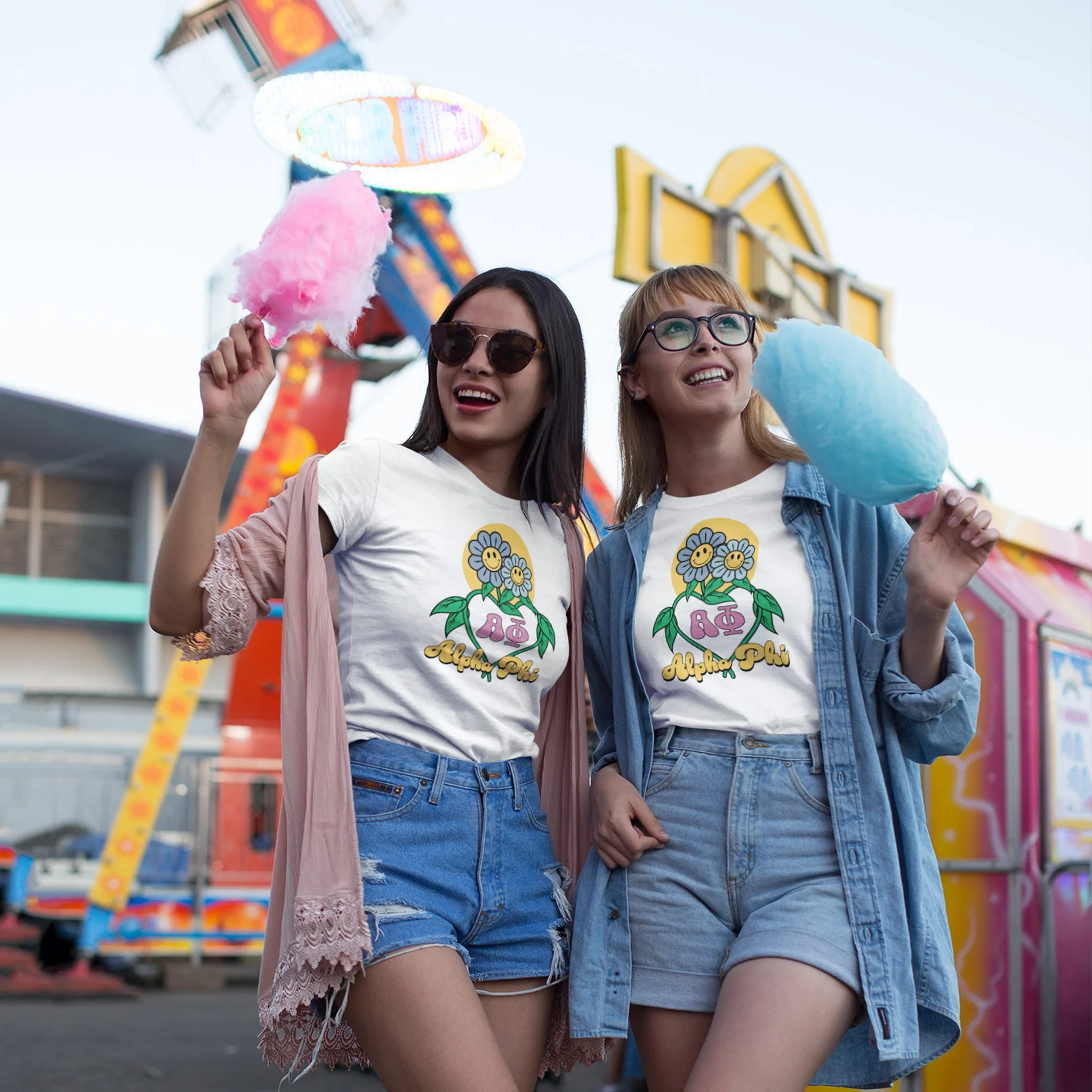 Alpha Phi Flowers T-shirt - Image 3