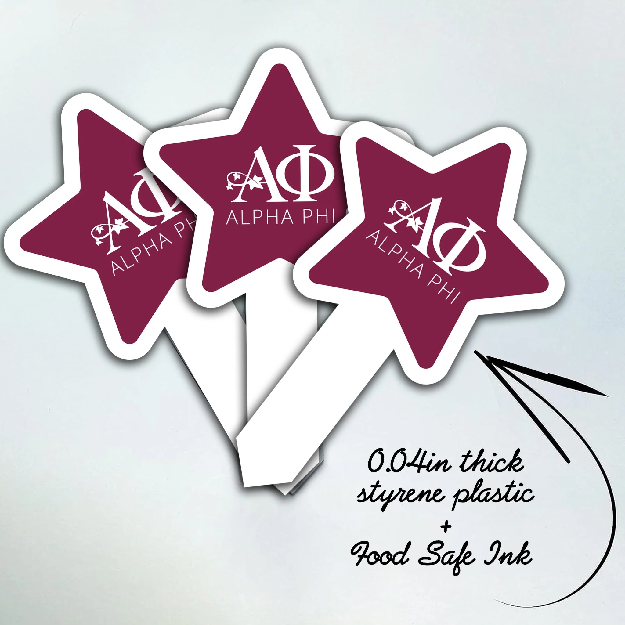 Alpha Phi Cupcake Toppers - Image 3