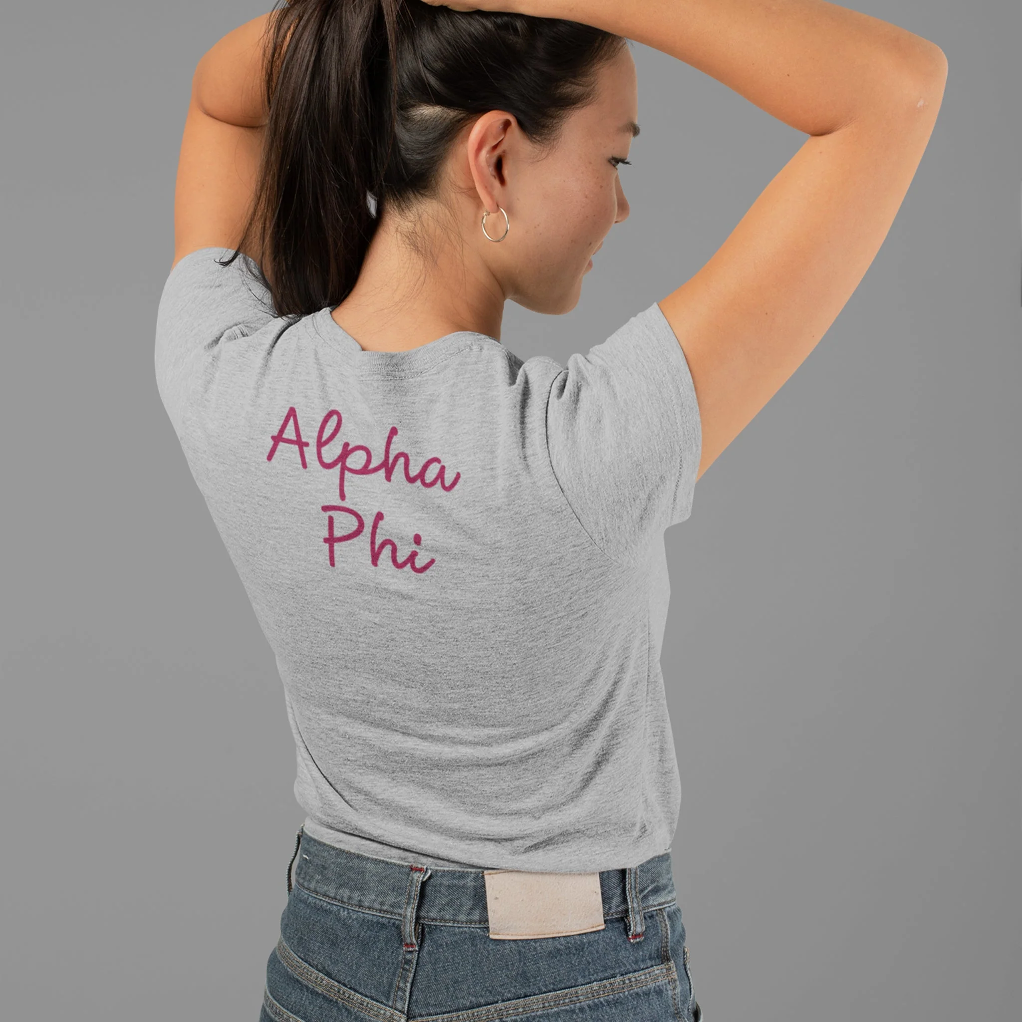 Alpha Phi Paisley Greek Letters T-Shirt - Image 3