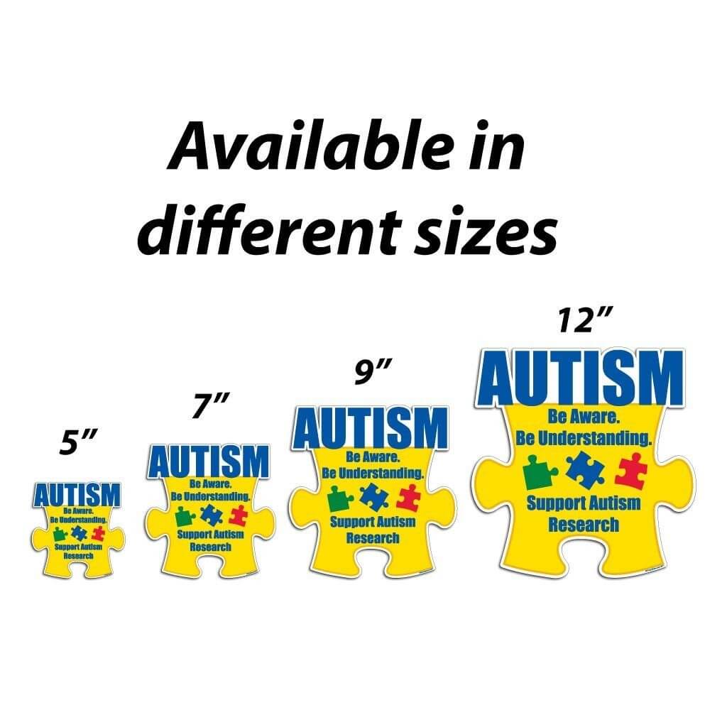 Autism Awareness Puzzle Piece "Be Aware..." Vinyl Decal - Image 3