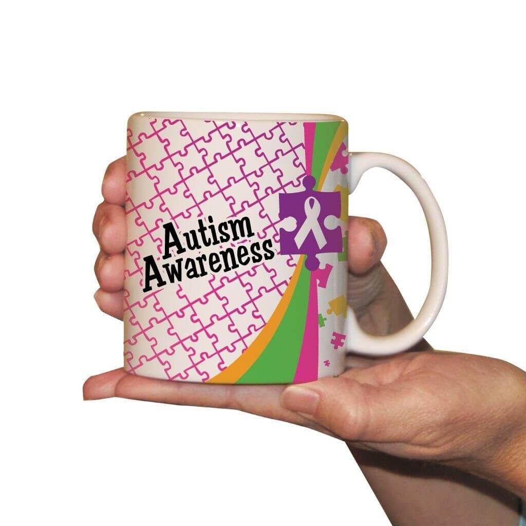 Autism Awareness Puzzle Print Coffee Mug - Image 3