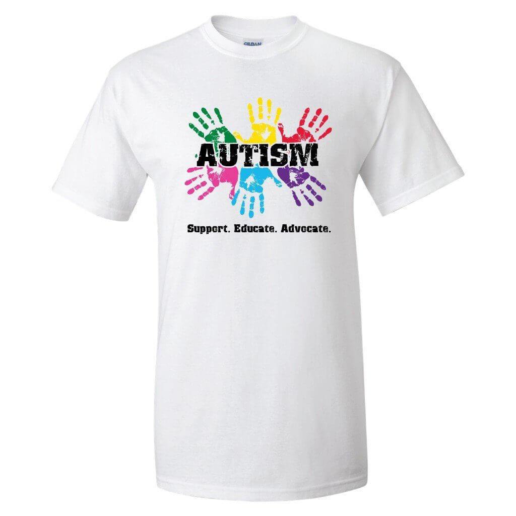 Autism Awareness Shirt 'Support, Educate, Advocate' - Image 3