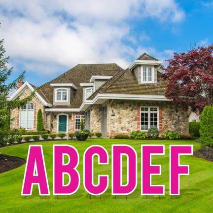 22.75" Bebas Solid Color Alphabet Set Yard Letter Set - 26 pcs - Image 11