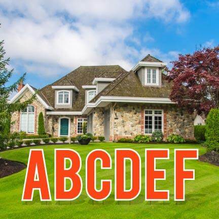 22.75" Bebas Solid Color Alphabet Set Yard Letter Set - 26 pcs - Image 4