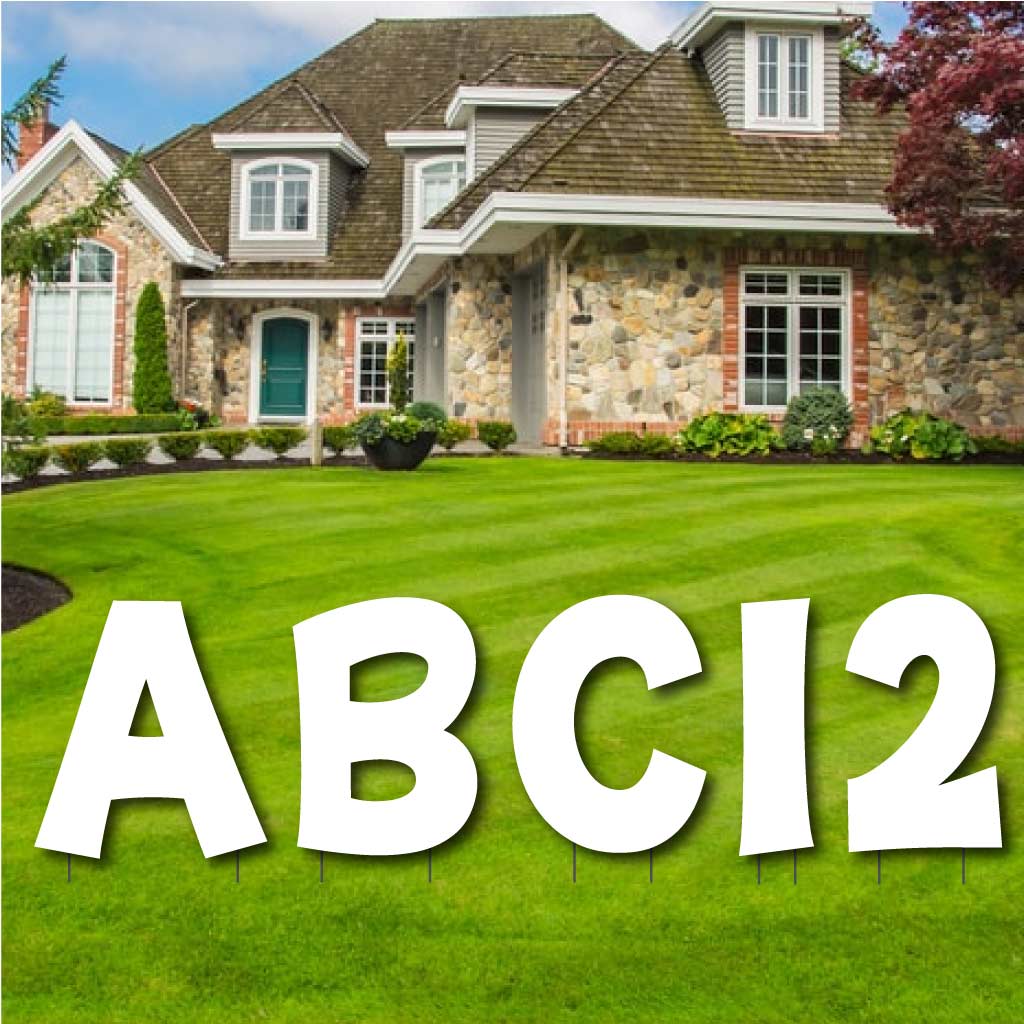 Solid Color 22.75" KG The Last Time Alphabet & Number Yard Letters Set - 36 pcs - Image 14