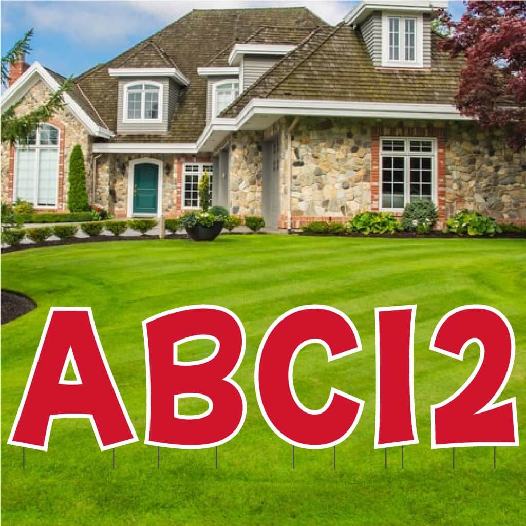 Solid Color 22.75" KG The Last Time Alphabet & Number Yard Letters Set - 36 pcs - Image 5