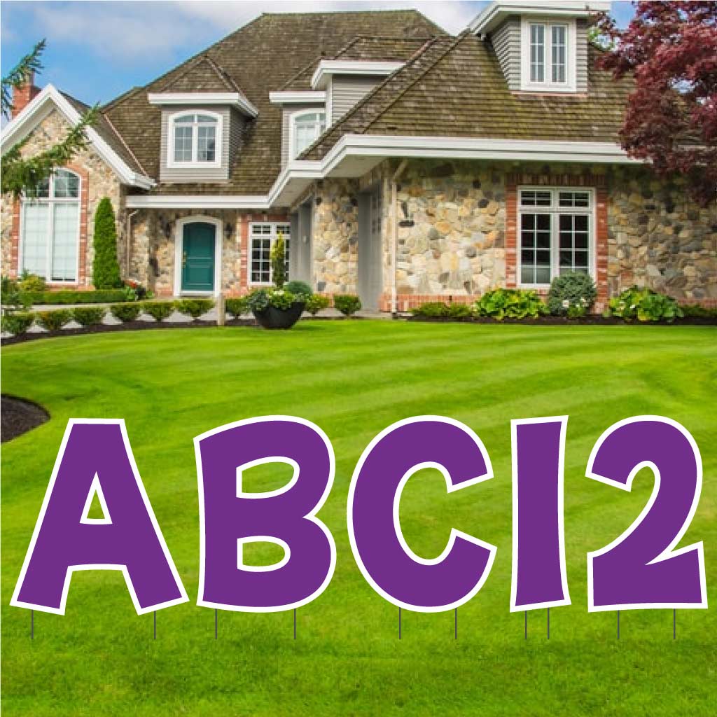 Solid Color 22.75" KG The Last Time Alphabet & Number Yard Letters Set - 36 pcs - Image 9