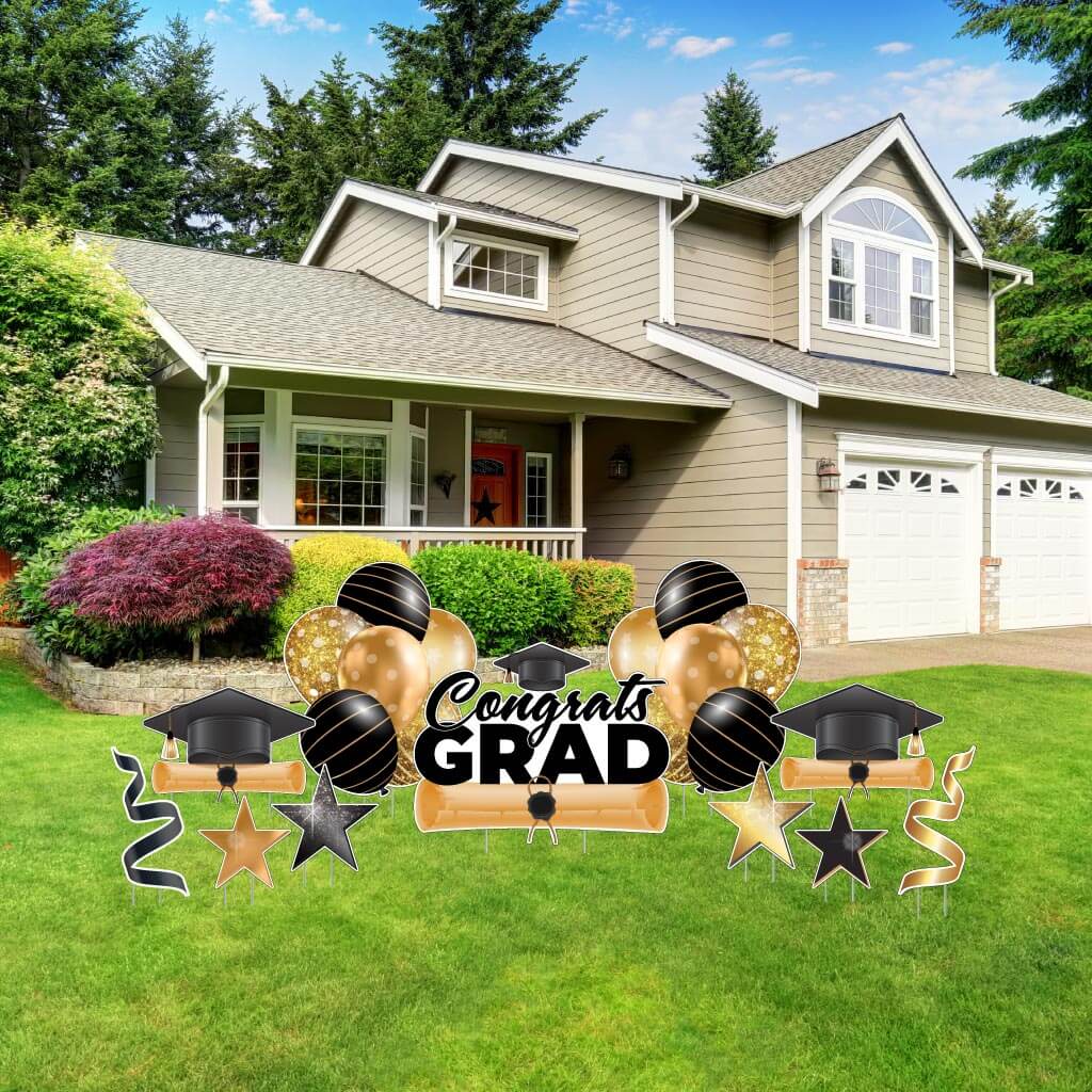 Congrats Grad Graduation Flash Yard Cards 11 pc set - Image 13