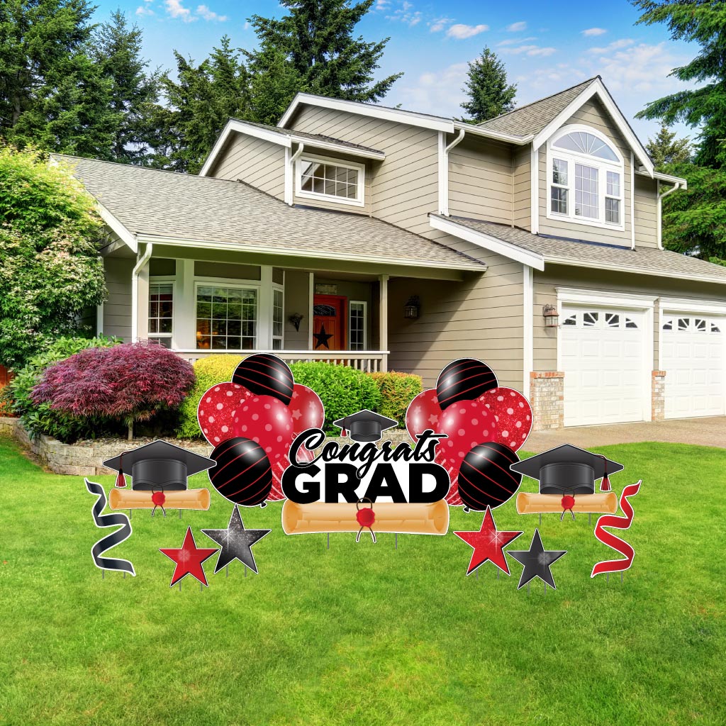 Congrats Grad Graduation Flash Yard Cards 11 pc set - Image 14