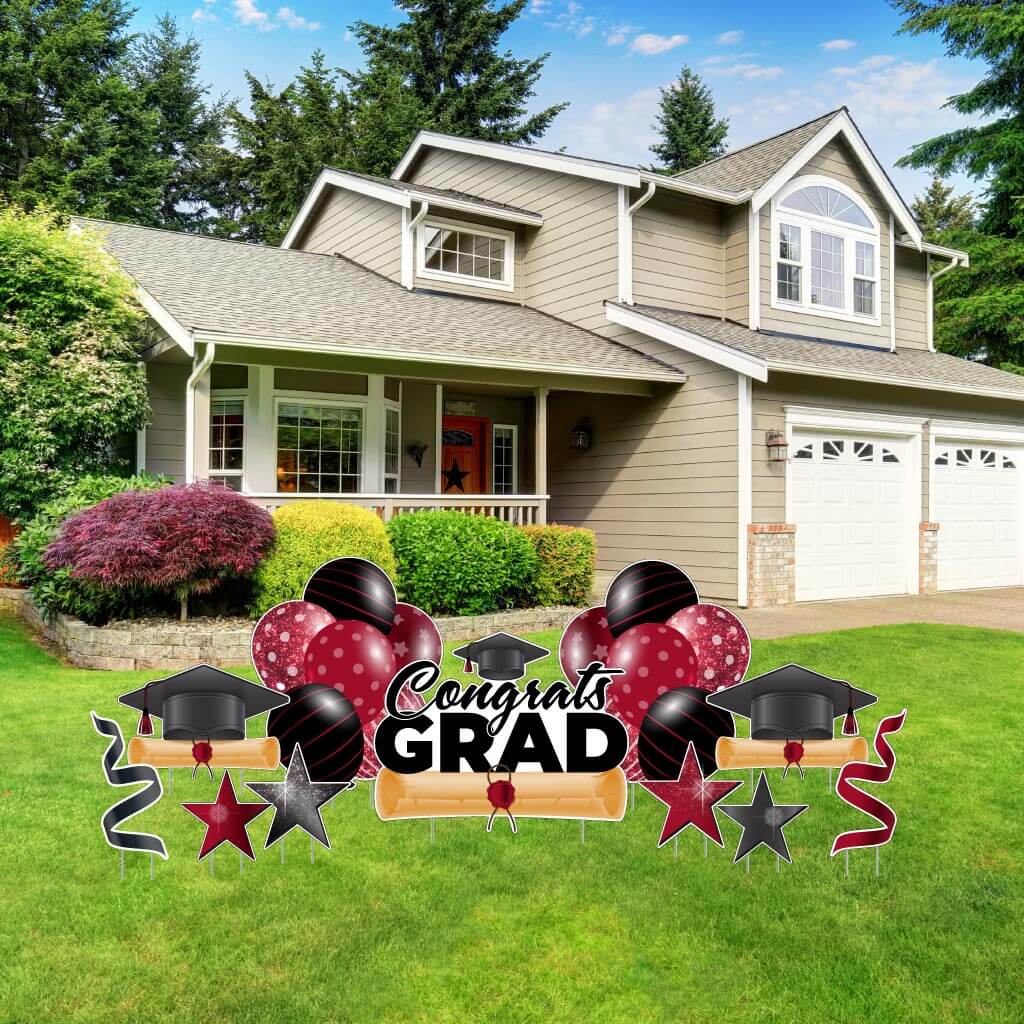 Congrats Grad Graduation Flash Yard Cards 11 pc set - Image 9