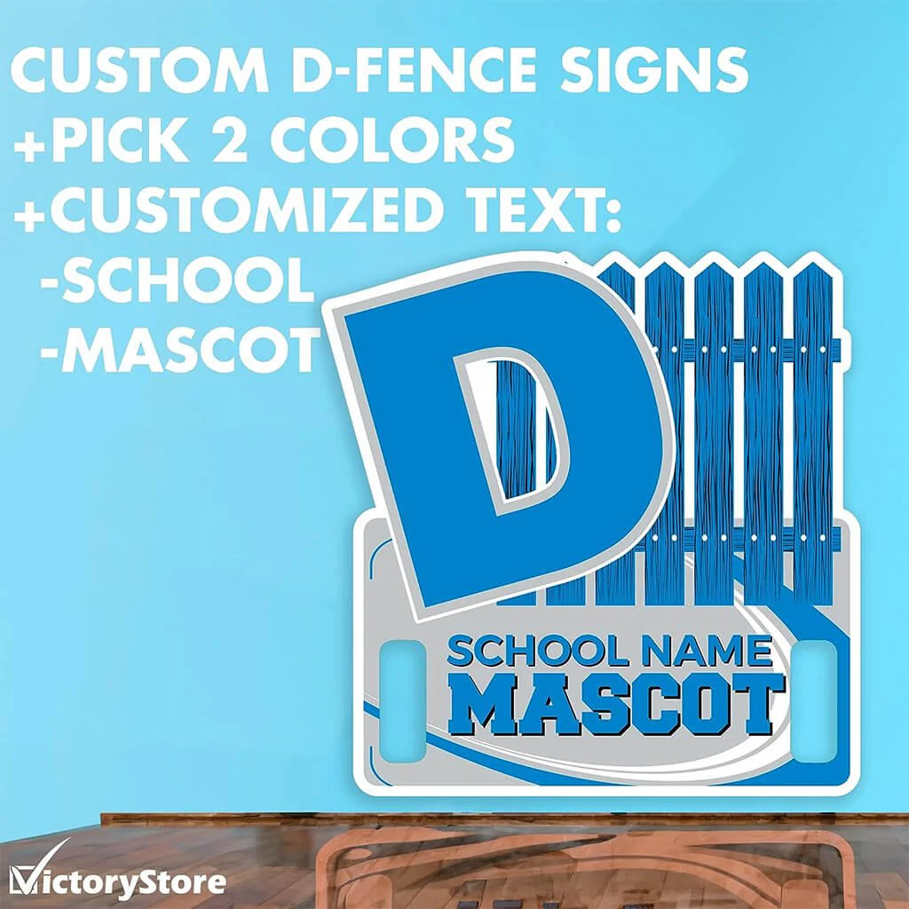 Custom D Fence Sign Cutout Spirit Cheer Words for Football - Image 3