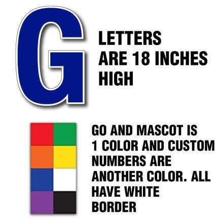 Custom 'Go Team' plus Player Number Yard Letters - Image 4