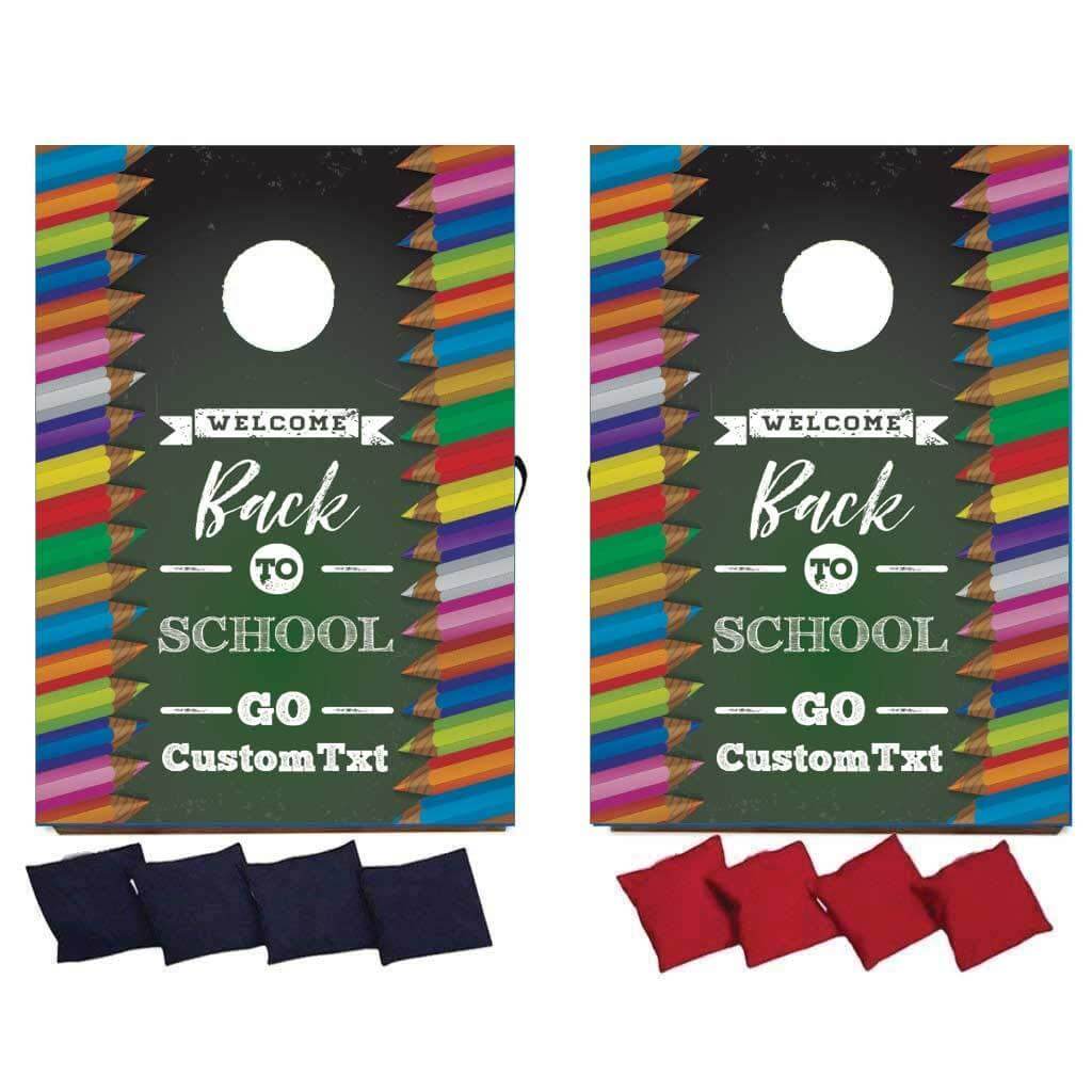 Custom Welcome Back to School Cornhole Bean Bag Toss Game - Image 3