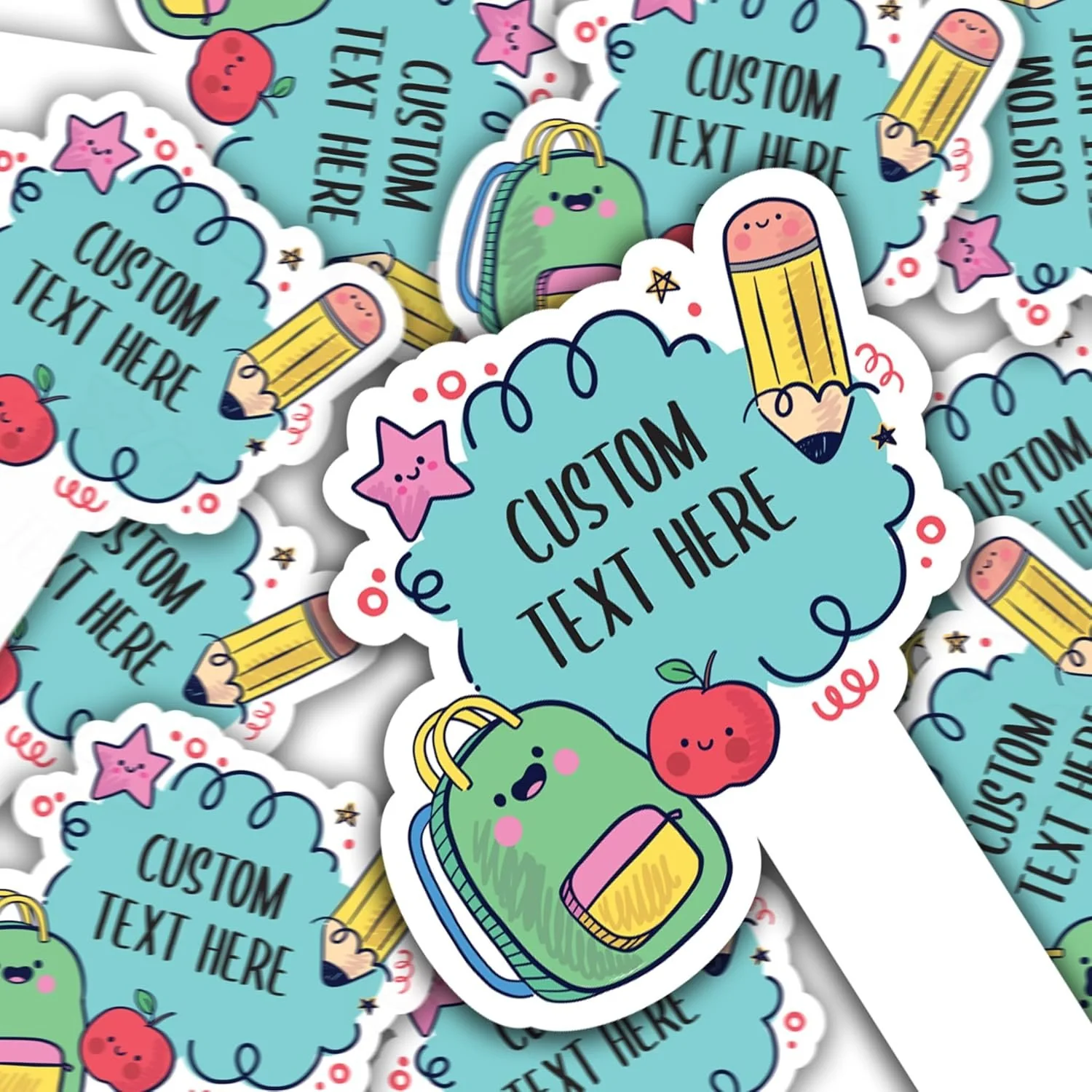Custom Welcome Back to School Cupcake Toppers - Image 3