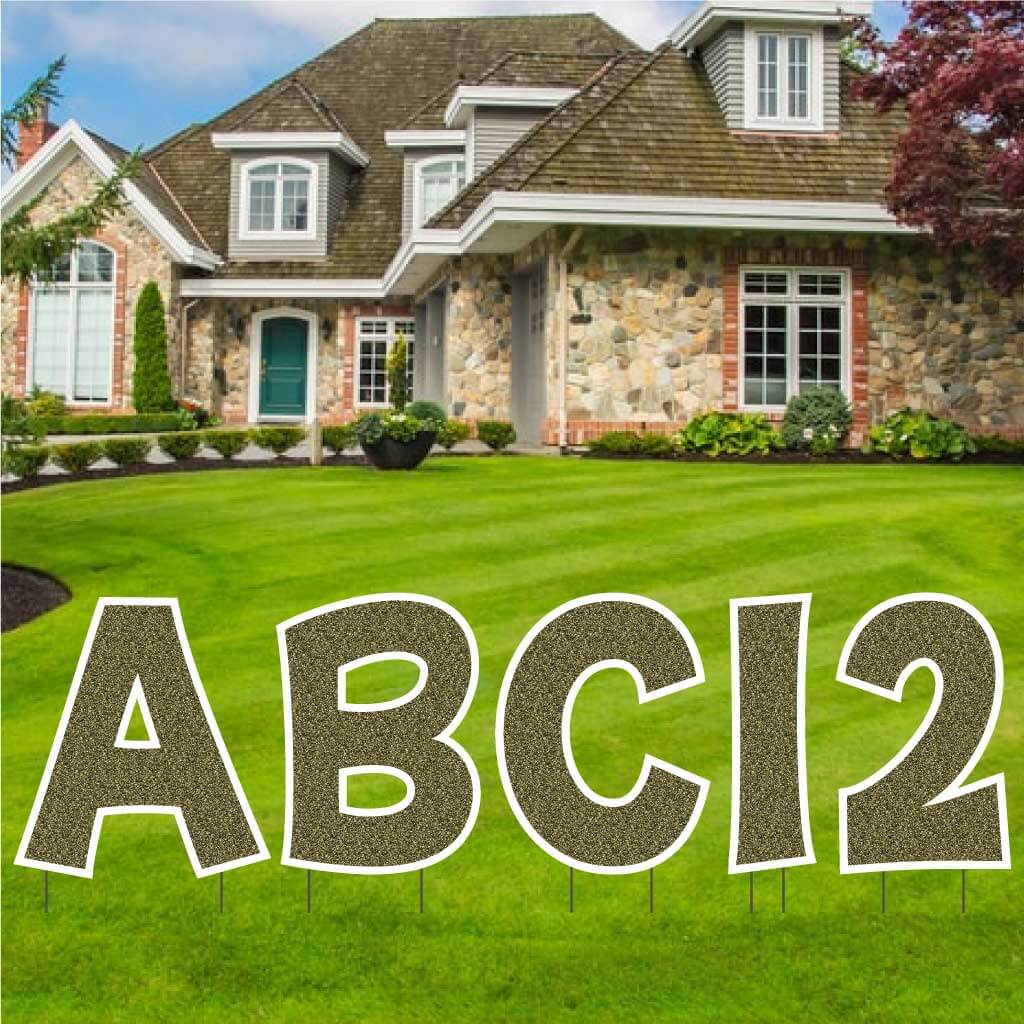 Faux Glitter 22.75" KG The Last Time Alphabet & Number Set Yard Decoration Set - 36 pc set - Image 5
