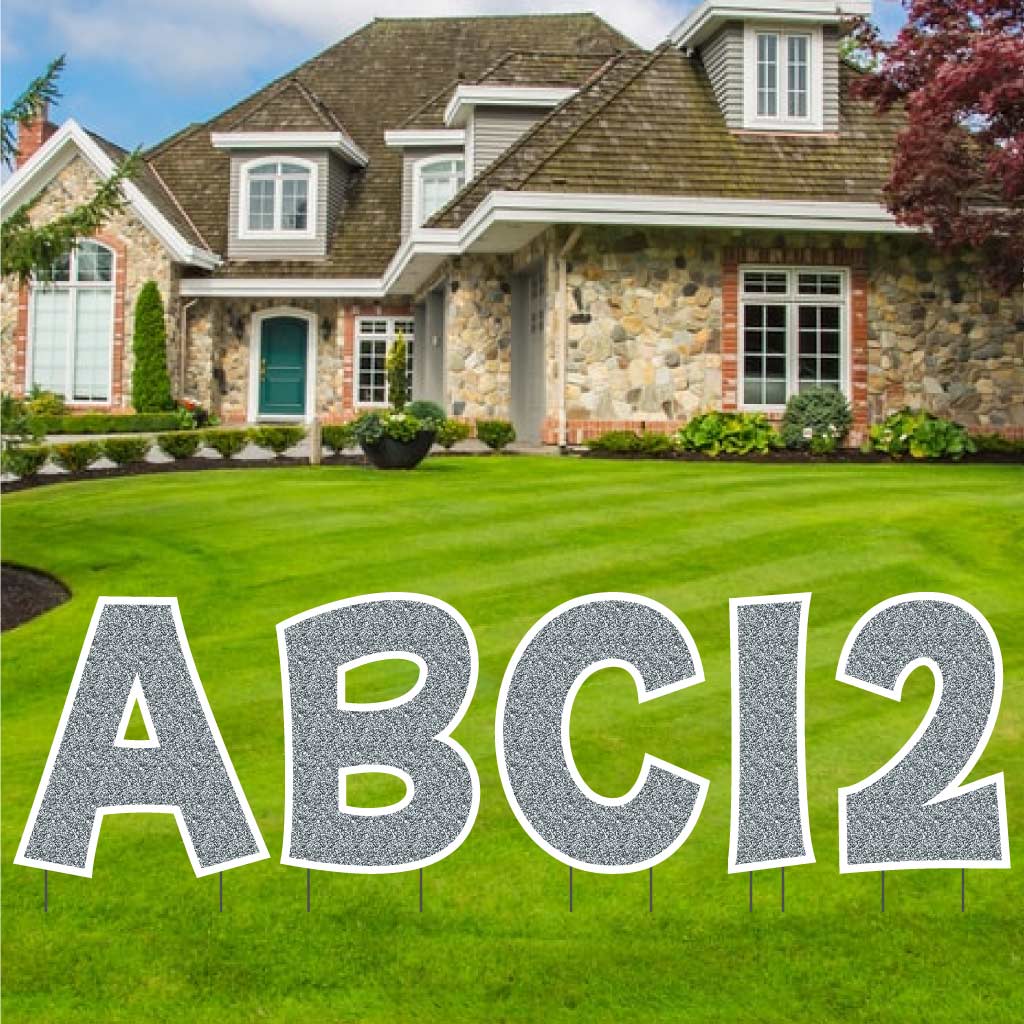 Faux Glitter 22.75" KG The Last Time Alphabet & Number Set Yard Decoration Set - 36 pc set - Image 8
