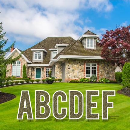 Faux Glitter 22.75" Bebas Alphabet Yard Decoration Set - 26 pc set - Image 6