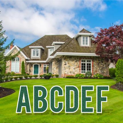 Faux Glitter 22.75" Bebas Alphabet Yard Decoration Set - 26 pc set - Image 7