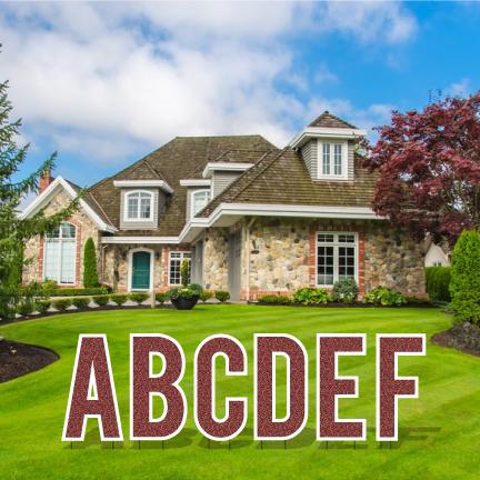 Faux Glitter 22.75" Bebas Alphabet Yard Decoration Set - 26 pc set - Image 8