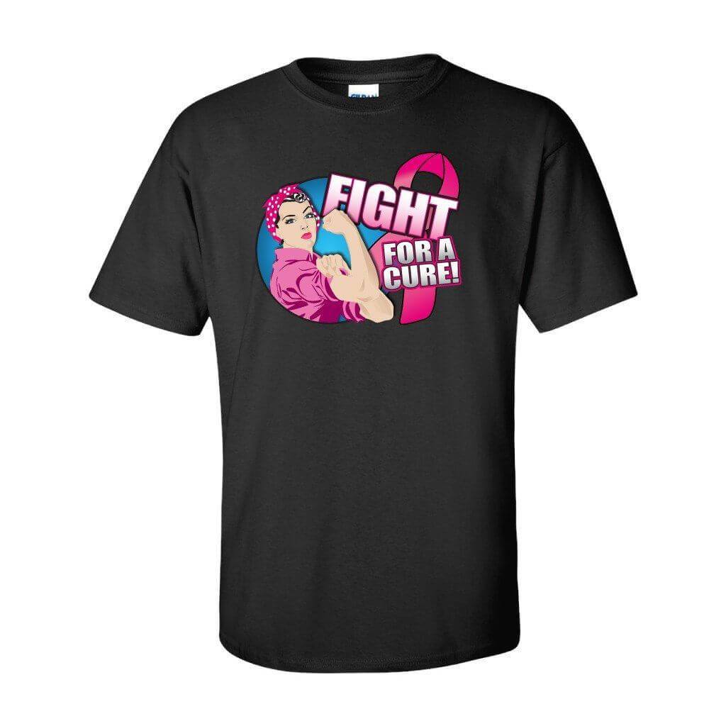 Fight for a Cure Breast Cancer Awareness T-Shirt - Image 3