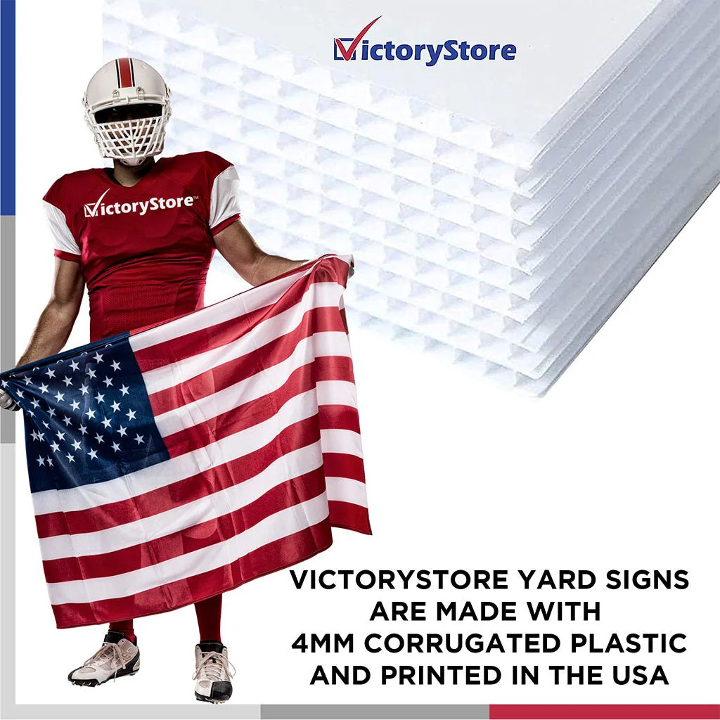 Football Shaped Team & Player Fence & Yard Signs - Image 3