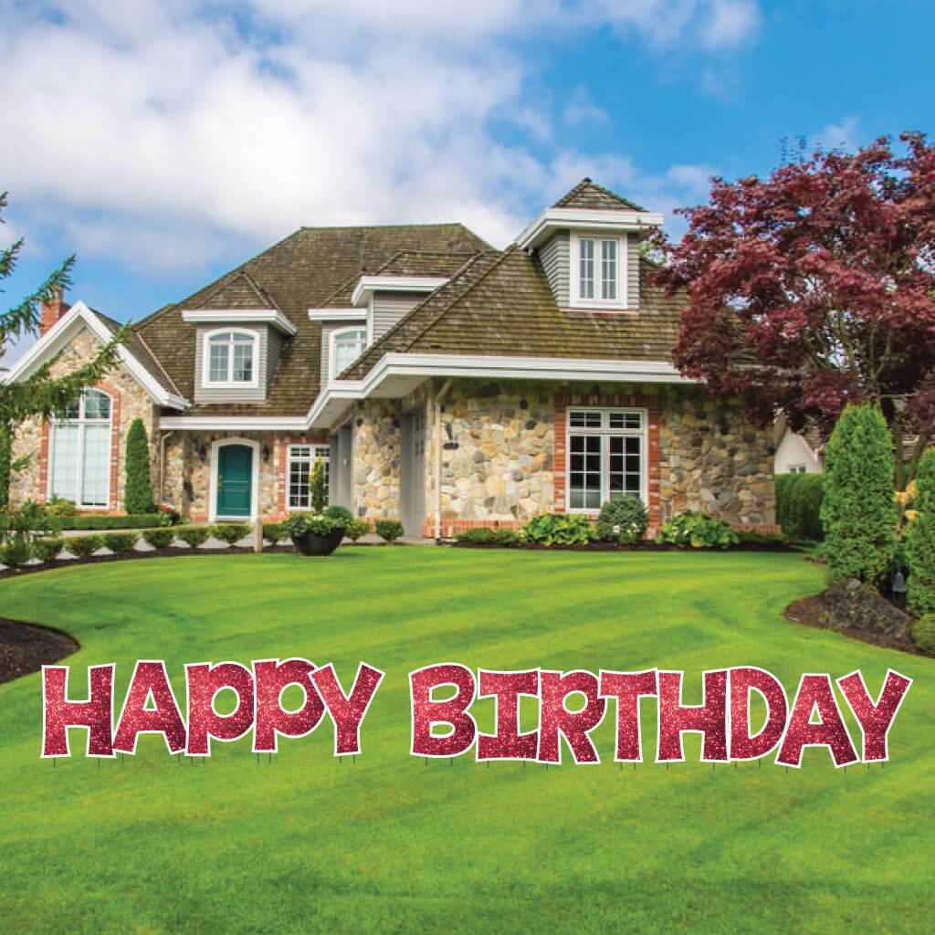 18" KG The Last Time Happy Birthday Sparkle Yard Greeting -13 pc set - Image 16
