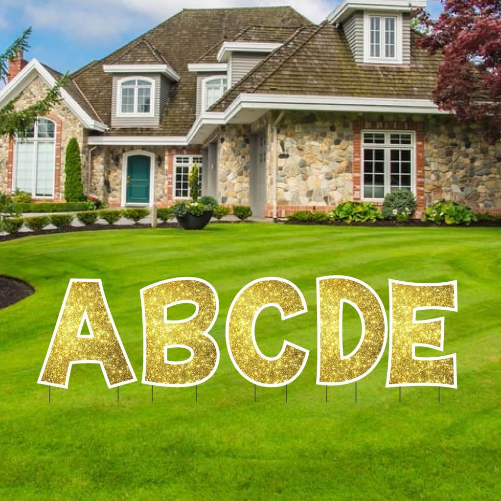 18" 'KG The Last Time' Sparkle Alphabet Yard Decoration Set | 26 pc set - Image 15