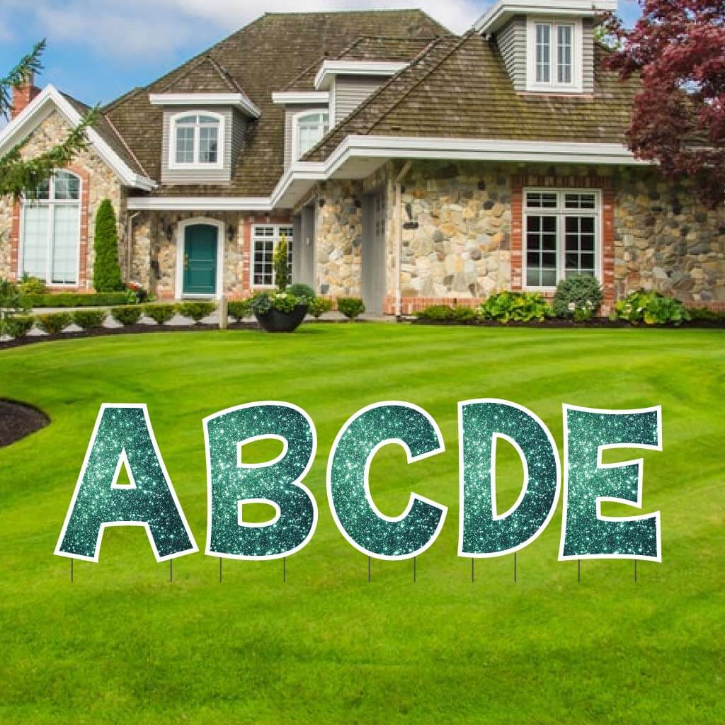 18" 'KG The Last Time' Sparkle Alphabet Yard Decoration Set | 26 pc set - Image 8