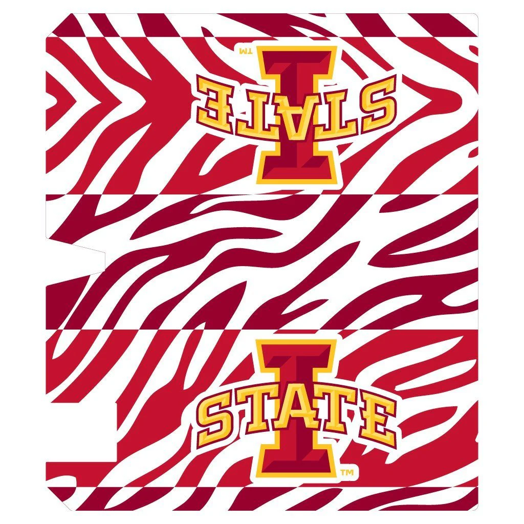 Iowa State Zebra Print Magnetic Mailbox Cover - Image 3