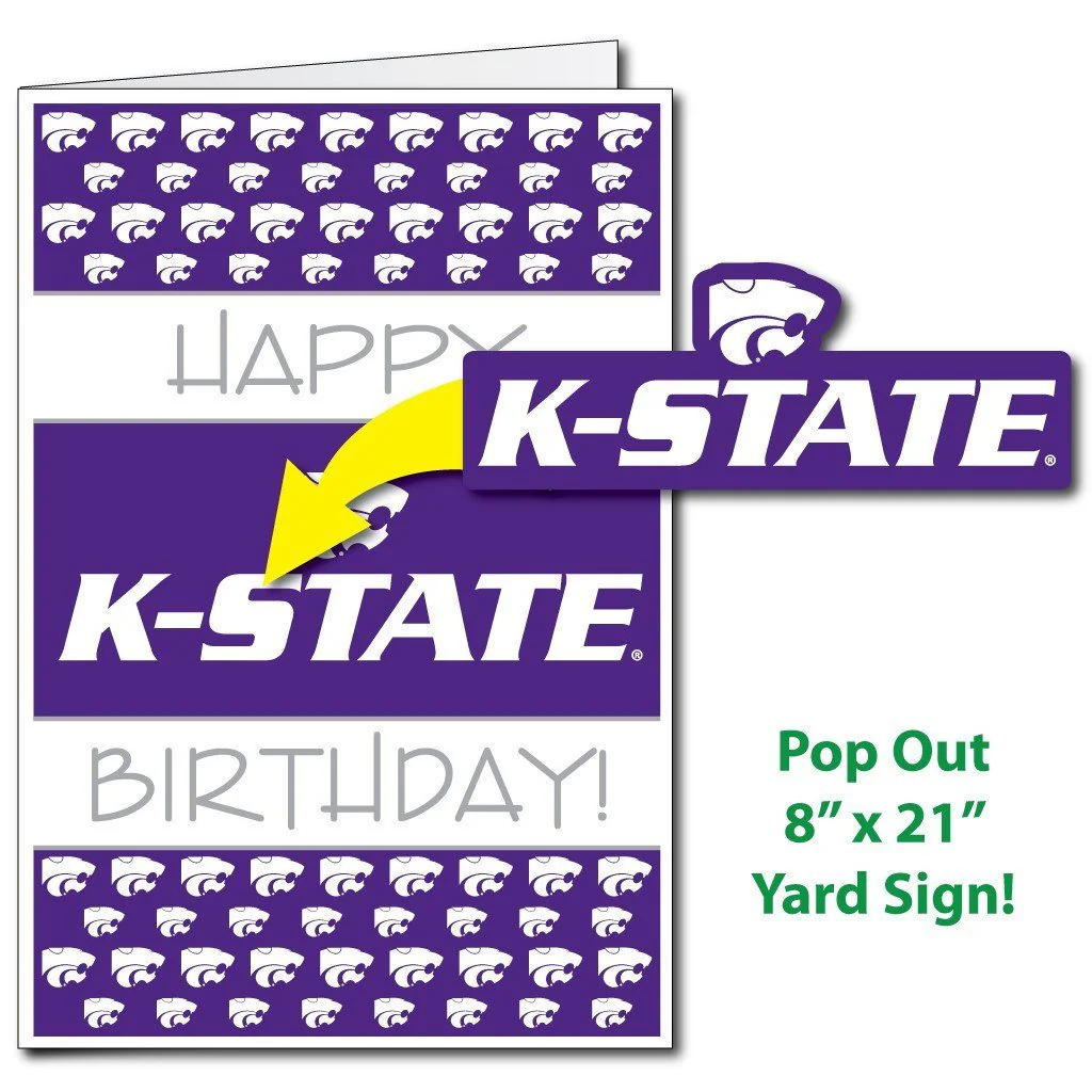 2'x3' Giant Kansas State Birthday Greeting Card &Yard Sign - Image 4