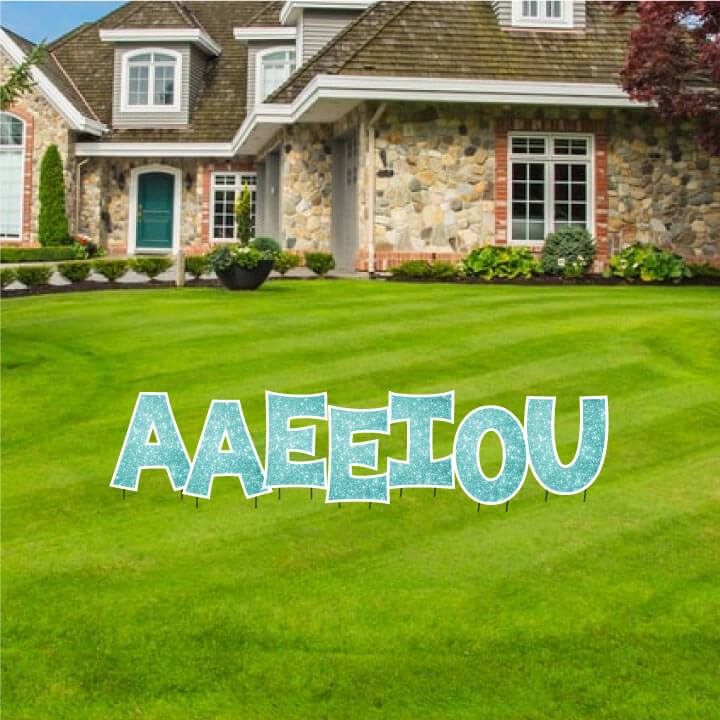 KG The Last Time 18" Sparkle Vowel Yard Letters Set - Image 11