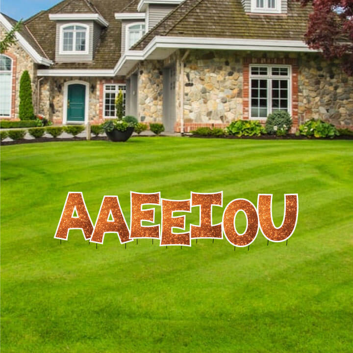 KG The Last Time 18" Sparkle Vowel Yard Letters Set - Image 12