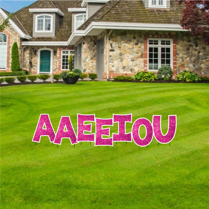 KG The Last Time 18" Sparkle Vowel Yard Letters Set - Image 13