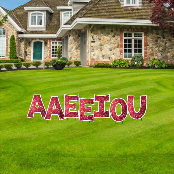 KG The Last Time 18" Sparkle Vowel Yard Letters Set - Image 15