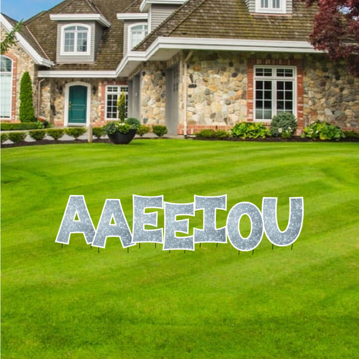 KG The Last Time 18" Sparkle Vowel Yard Letters Set - Image 17