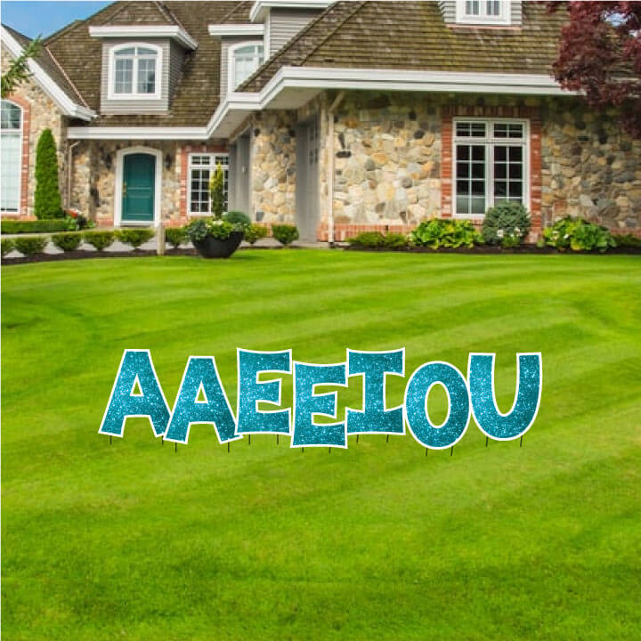 KG The Last Time 18" Sparkle Vowel Yard Letters Set - Image 18