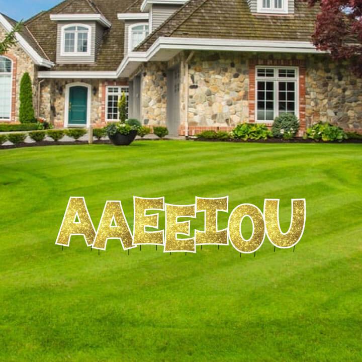 KG The Last Time 18" Sparkle Vowel Yard Letters Set - Image 19