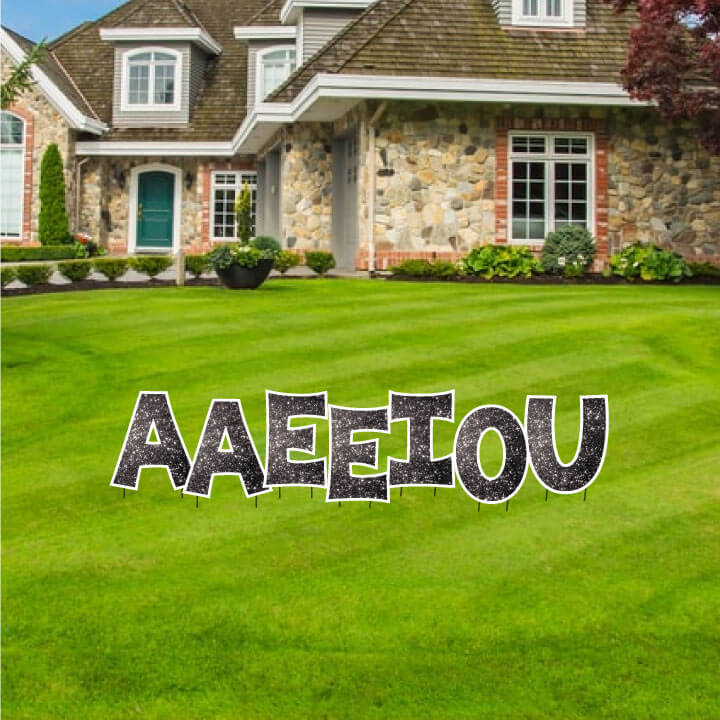 KG The Last Time 18" Sparkle Vowel Yard Letters Set - Image 8