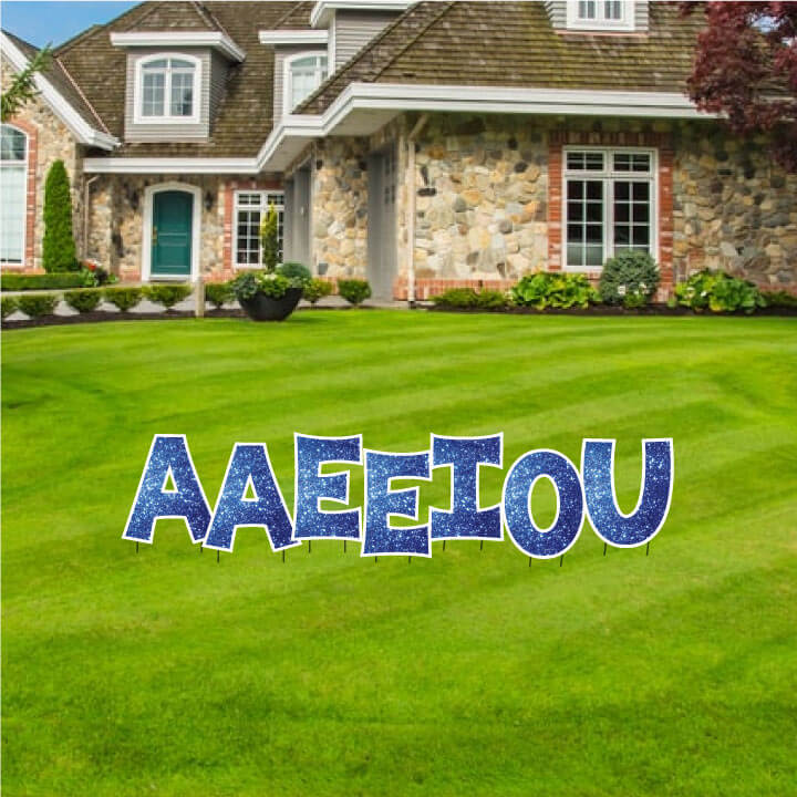 KG The Last Time 18" Sparkle Vowel Yard Letters Set - Image 9