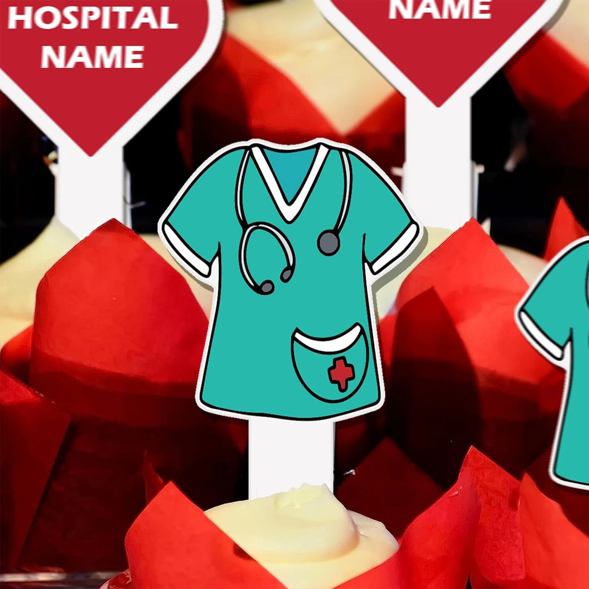 Medical Staff Appreciation Cupcake Toppers - Image 4