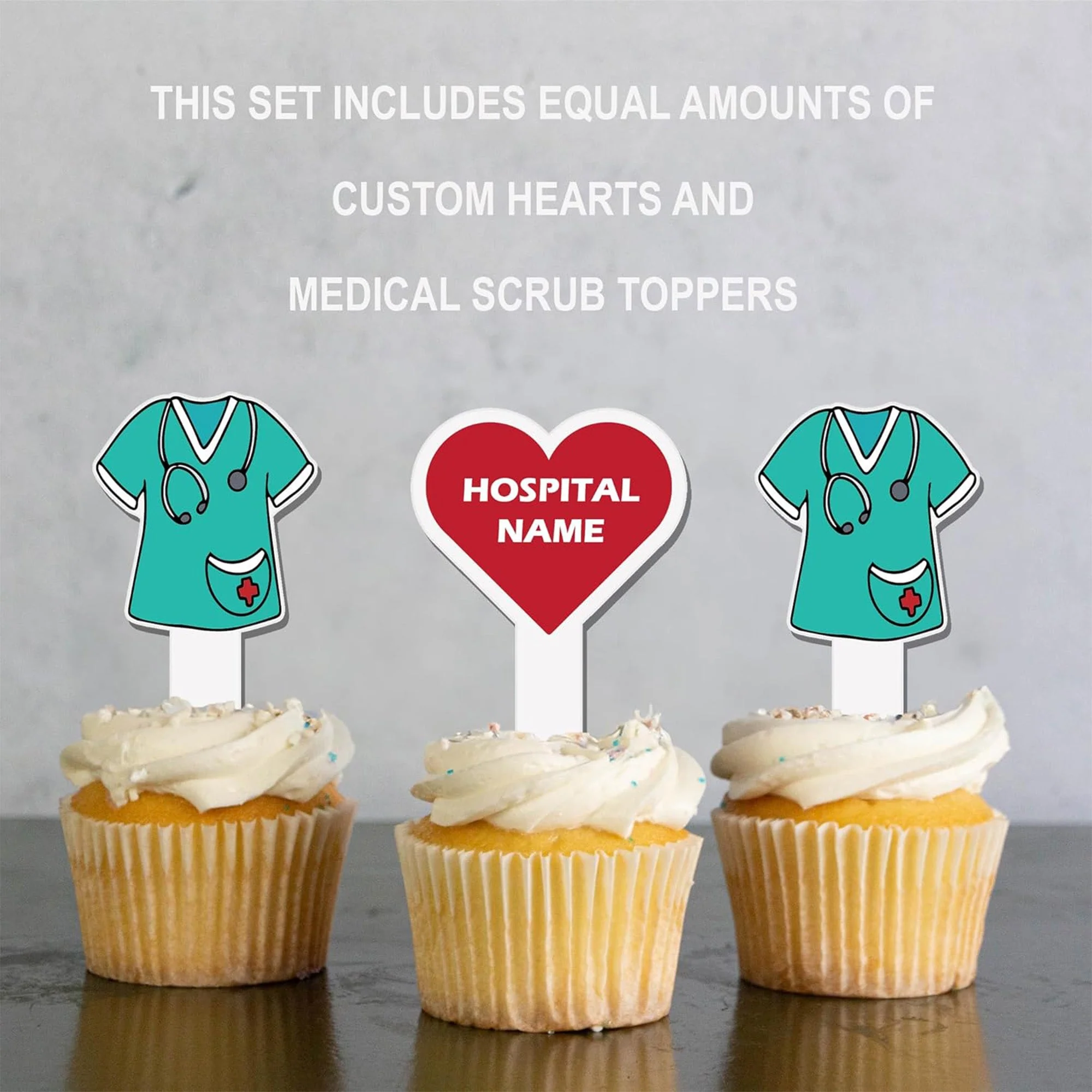 Medical Staff Appreciation Cupcake Toppers - Image 5