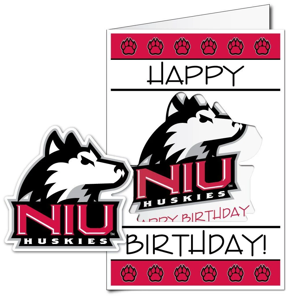 2'x3' Giant Northern Illinois Birthday Greeting Card & Yard Sign - Image 3