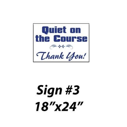 Quiet Please Golf Signs - Image 4
