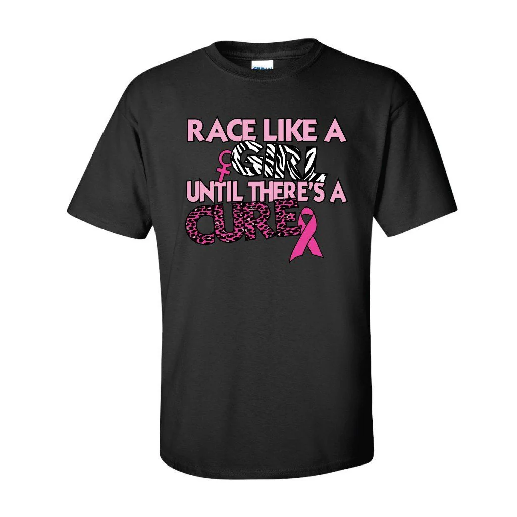 Race like a Girl Breast Cancer Awareness T-Shirt - Image 3